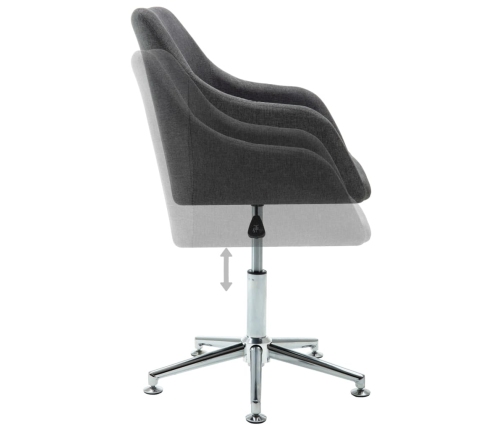 Silla de oficina giratoria tela gris oscuro