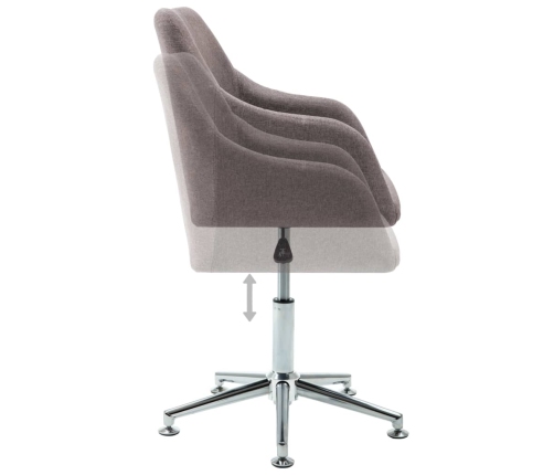 Silla de oficina giratoria tela gris topo