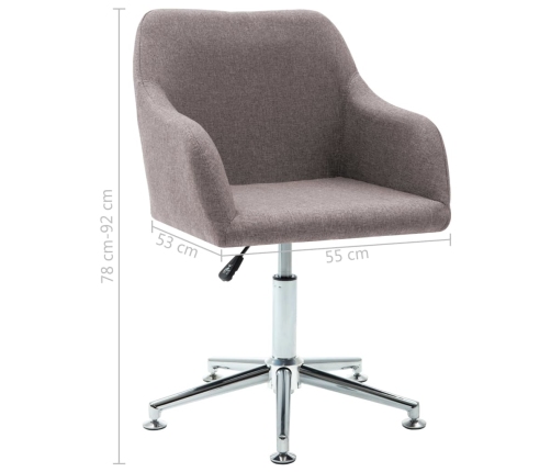 Silla de oficina giratoria tela gris topo