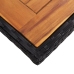 Mesa de comedor de jardín ratán sintético madera acacia negra
