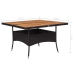 Mesa de comedor de jardín ratán sintético madera acacia negra