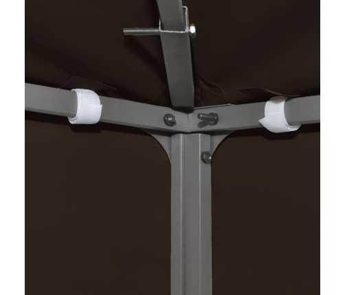 Toldo de cenador 2 niveles marrón 310 g/m² 3x3 m