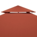 Toldo de cenador 2 niveles terracota 310 g/m² 3x3 m