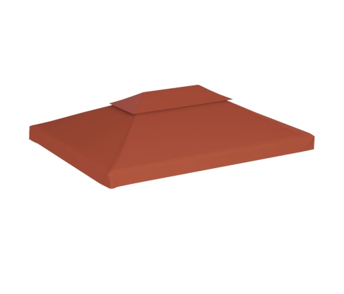 Cubierta superior de cenador 2 niveles terracota 310 g/m² 4x3 m