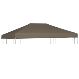 Toldo de cenador gris topo 310 g/m² 3x3 m