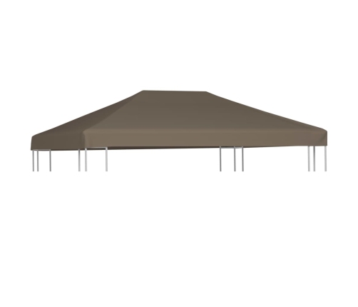 Toldo de cenador gris topo 310 g/m² 3x3 m