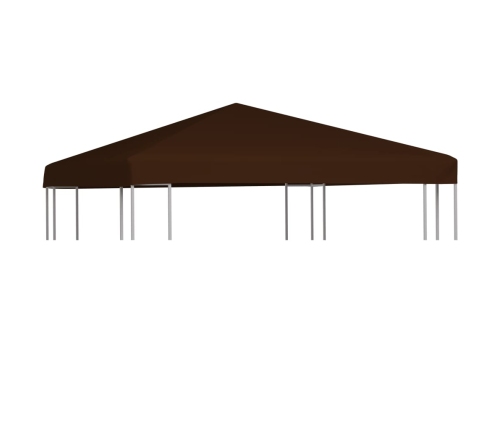 Toldo de cenador marrón 310 g/m² 3x3 m