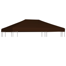 Toldo de cenador marrón 310 g/m² 3x4 m