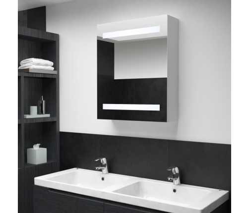 Mueble de baño con espejo LED 50x13,5x60 cm