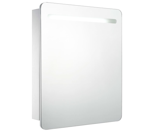 Mueble de baño con espejo LED 68x9x80 cm