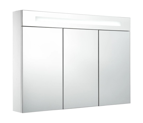 Mueble de baño con espejo LED 88x13x62 cm