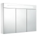 Mueble de baño con espejo LED 88x13x62 cm