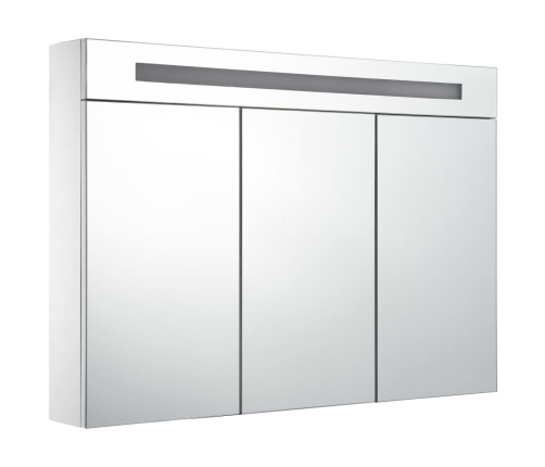 Mueble de baño con espejo LED 88x13x62 cm