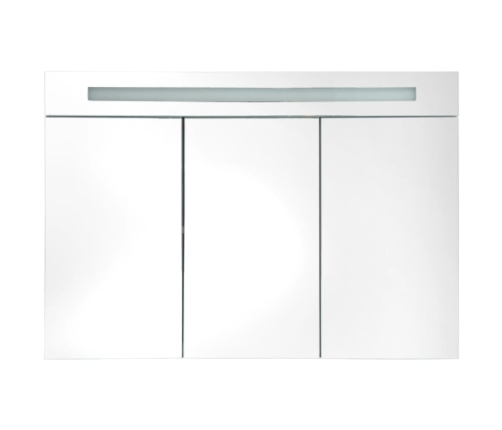 Mueble de baño con espejo LED 88x13x62 cm