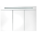 Mueble de baño con espejo LED 88x13x62 cm