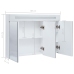 Mueble de baño con espejo LED 88x13x62 cm