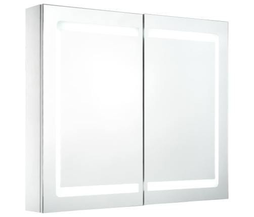 Mueble de baño con espejo LED 80x12,2x68 cm