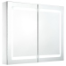 Mueble de baño con espejo LED 80x12,2x68 cm