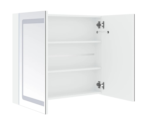 Mueble de baño con espejo LED 80x12,2x68 cm