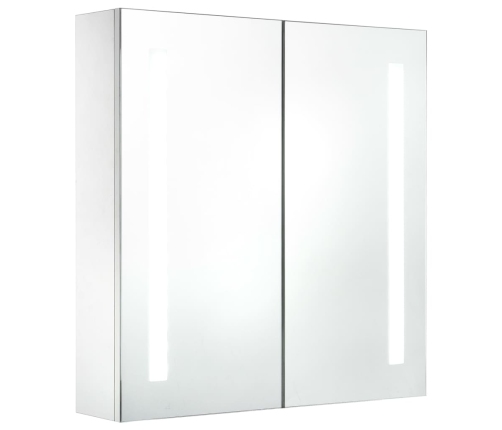 Mueble de baño con espejo LED 60x14x62 cm