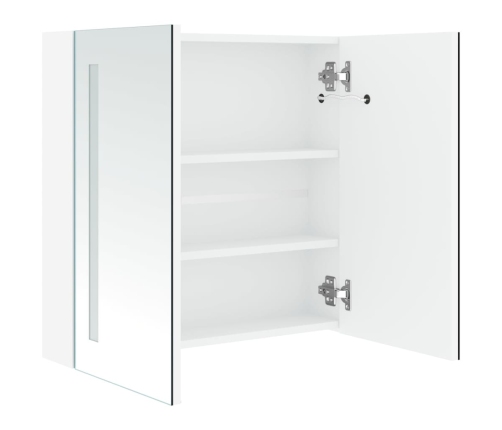 Mueble de baño con espejo LED 60x14x62 cm