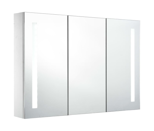 Mueble de baño con espejo LED 89x14x62 cm