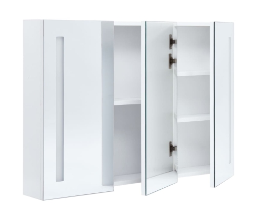 Mueble de baño con espejo LED 89x14x62 cm