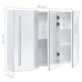 Mueble de baño con espejo LED 89x14x62 cm