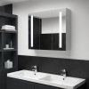 Mueble de baño con espejo LED 89x14x62 cm