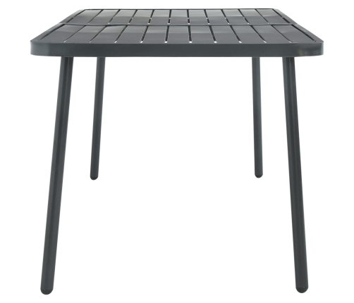 Mesa de jardín de acero gris oscuro 180x83x72 cm