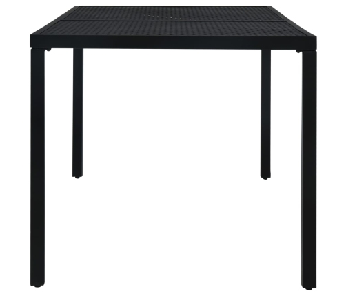 Mesa de jardín de acero negro 180x83x72 cm