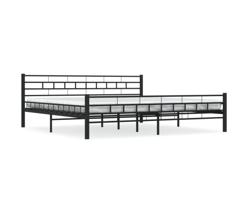 vidaXL Estructura de cama de acero negra 180x200 cm