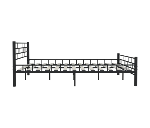 vidaXL Estructura de cama de acero negra 180x200 cm