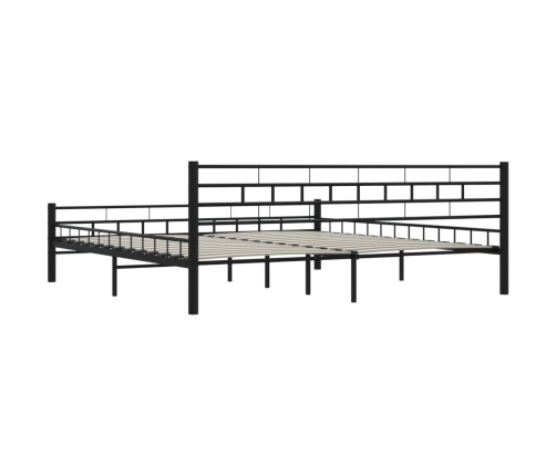 vidaXL Estructura de cama de acero negra 180x200 cm