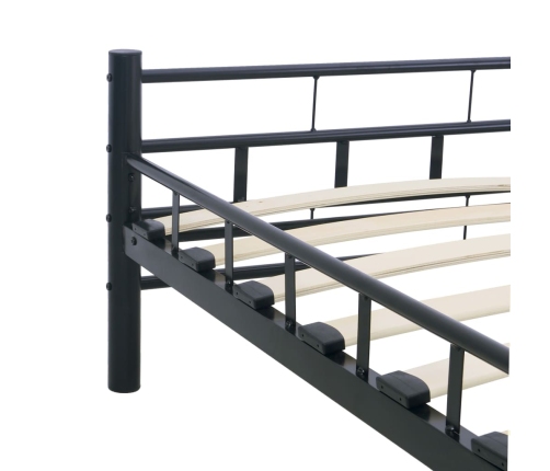 vidaXL Estructura de cama de acero negra 180x200 cm