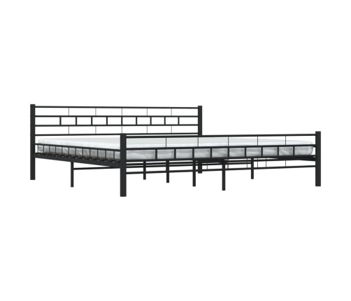 vidaXL Estructura de cama de acero negro 200x200 cm