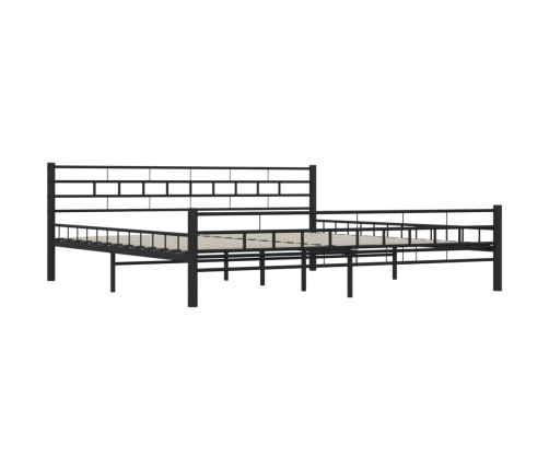 vidaXL Estructura de cama de acero negro 200x200 cm