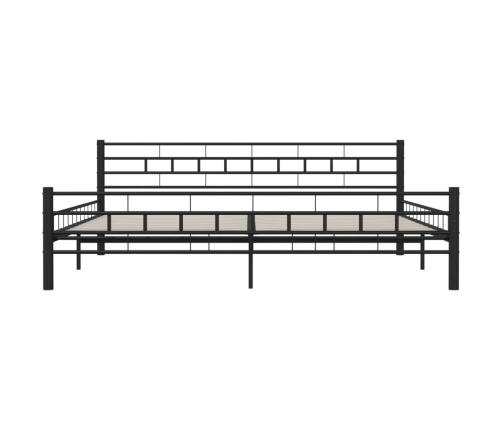 vidaXL Estructura de cama de acero negro 200x200 cm