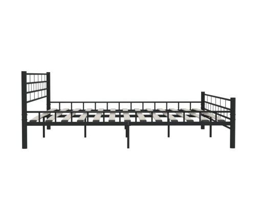 vidaXL Estructura de cama de acero negro 200x200 cm