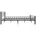 vidaXL Estructura de cama de acero negro 200x200 cm