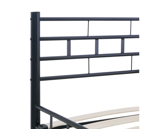 vidaXL Estructura de cama de acero negro 200x200 cm