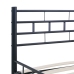 vidaXL Estructura de cama de acero negro 200x200 cm