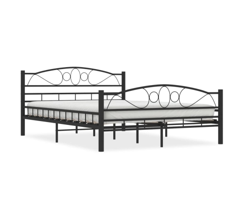 vidaXL Estructura de cama de acero negra 140x200 cm