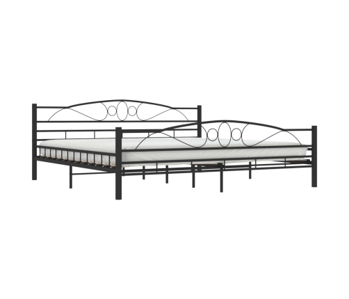 Estructura de cama de acero negro 200x200 cm