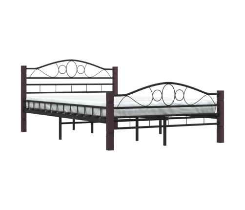 Estructura de cama sin colchón metal negro 120x200 cm