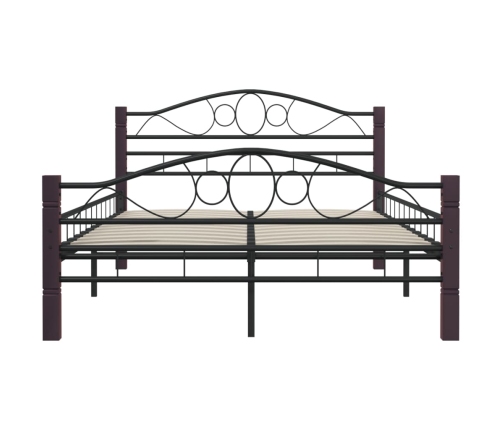 Estructura de cama sin colchón metal negro 120x200 cm