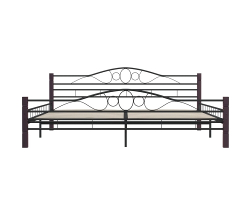 Estructura de cama sin colchón metal negro 180x200 cm