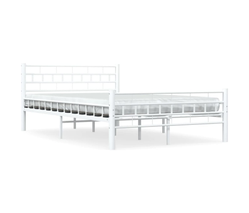 vidaXL Estructura de cama de metal blanco 120x200 cm