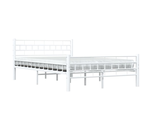 vidaXL Estructura de cama de metal blanco 120x200 cm