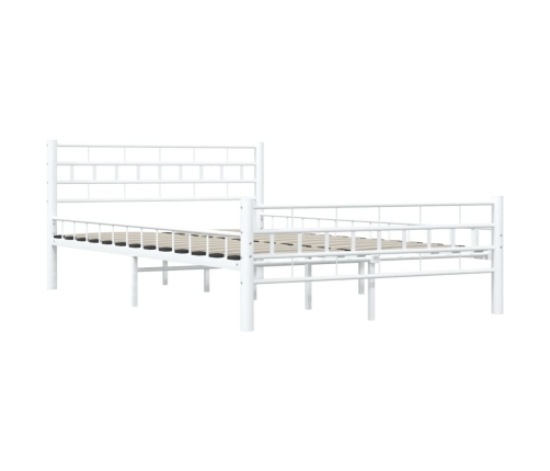 vidaXL Estructura de cama de metal blanco 120x200 cm